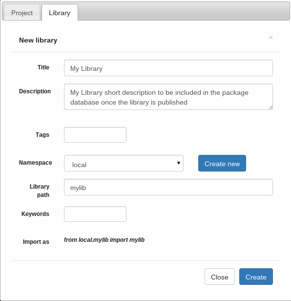 Create a library